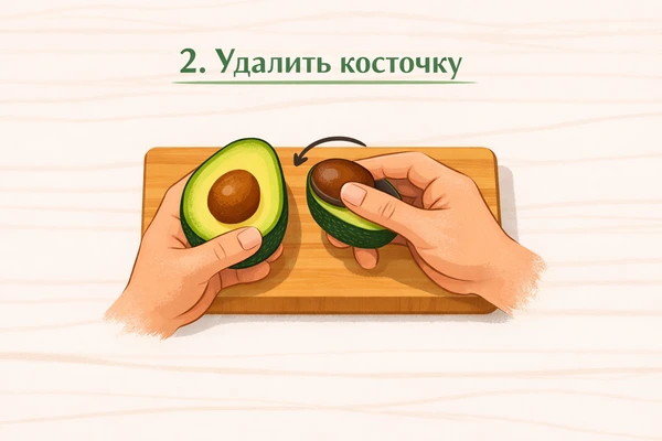 Режем авокадо для суши Калифорния Режем авокадо для суши Калифорния